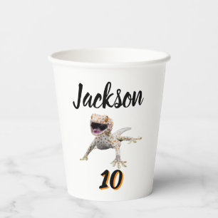 Colourful Fun Reptile Child's Birthday Paper Cups