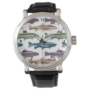 Colourful Fun Trout Fish Pattern Watch