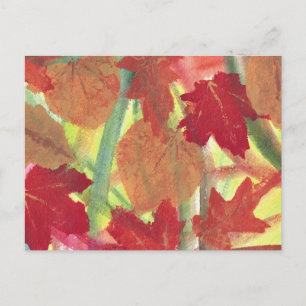 Colourful Fun with Fall Autumn Leaves Postcards