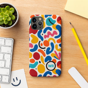 Colourful Funky Amorphous Shapes Art Pattern iPhone 11 Pro Max Case