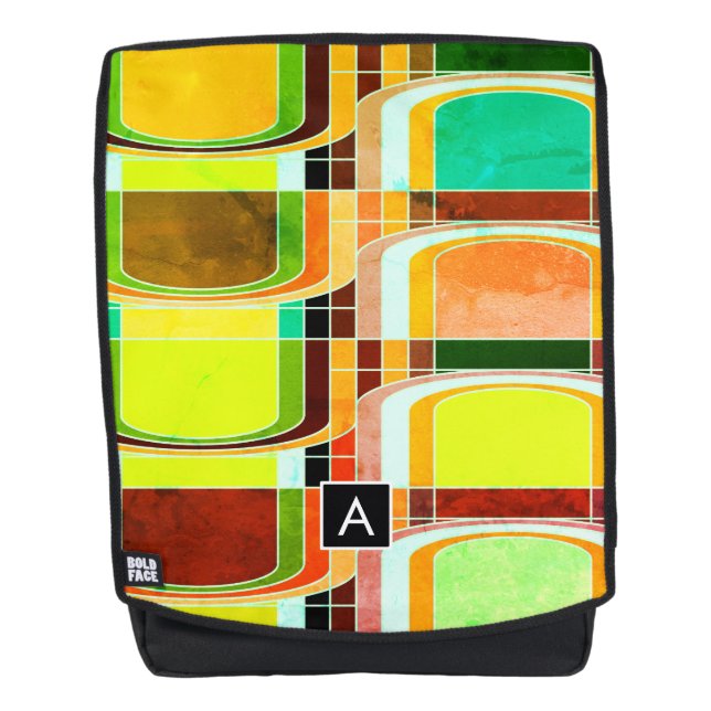 Colourful Funky Retro Inspired Backpack (Front)