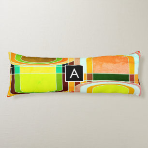 Colourful Funky Retro Inspired Body Pillow