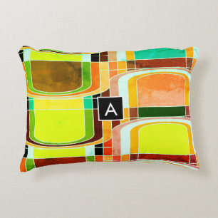 Colourful Funky Retro Inspired Decorative Pillow