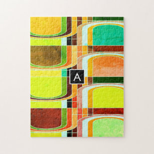 Colourful Funky Retro Inspired Jigsaw Puzzle