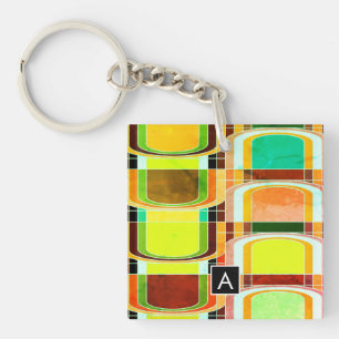 Colourful Funky Retro Inspired Keychain