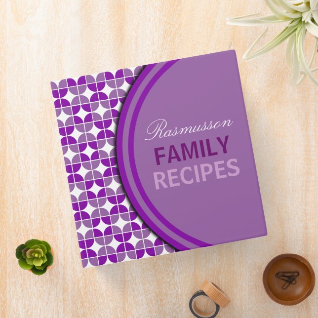 Colourful Funky Retro Pattern 2 Inch Binder (In Situ)