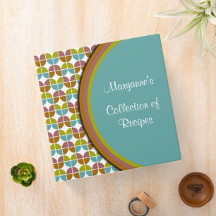 Colourful Funky Retro Pattern 2 Inch Binder