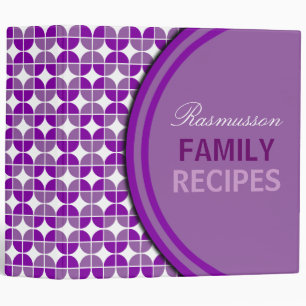 Colourful Funky Retro Purple Pattern 2 in. Binder