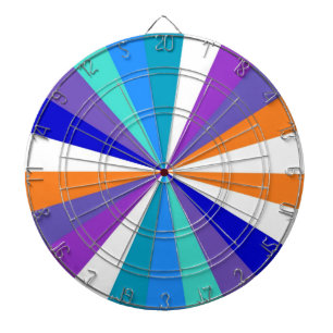 Colourful Funky Sun Stripes Pattern Dartboard