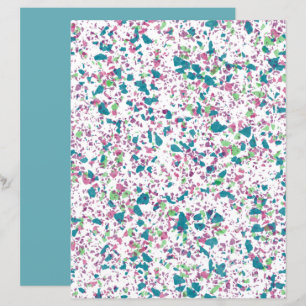 Colourful Funky Terrazzo Art Scrapbook Paper