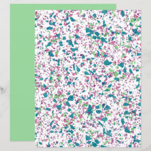 Colourful Funky Terrazzo Art Scrapbook Paper