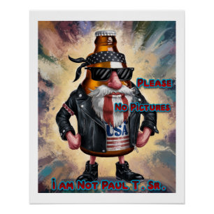 Colourful Funny Beer Design on a Poster
