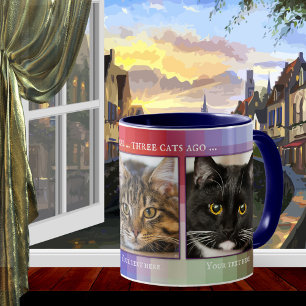Colourful Funny Cats Custom Photo Mug