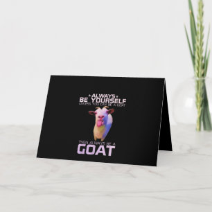 Colourful Funny Goat Gift Card