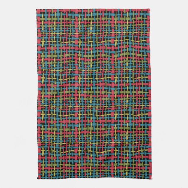 Colourful Funny Graphical Woven Strings Kitchen Towel (Vertical)