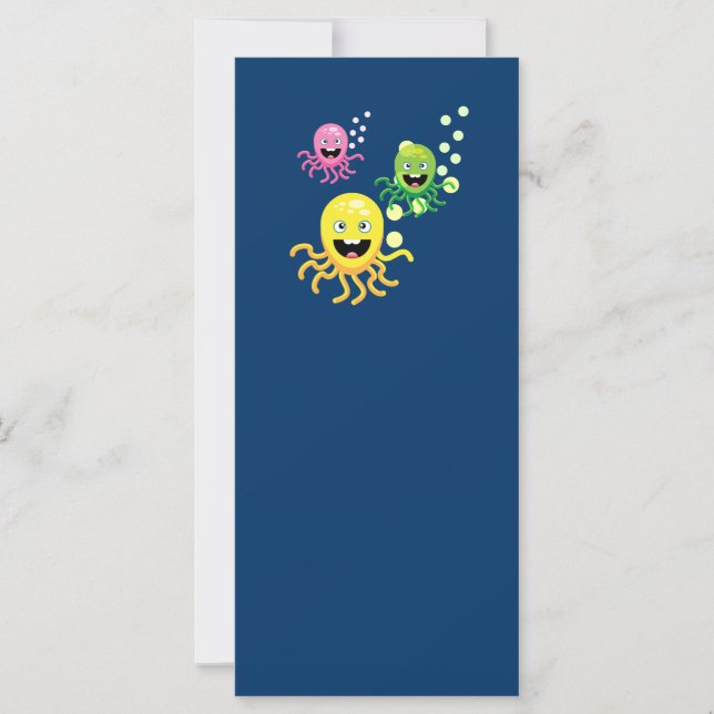 Colourful funny octopi (Front)