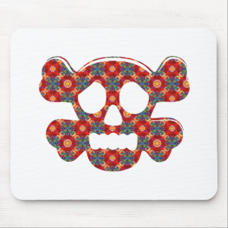 Colourful funny skull mouse pad