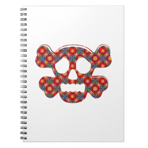 Colourful funny skull notebook