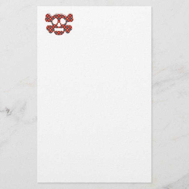 Colourful funny skull stationery (Front)