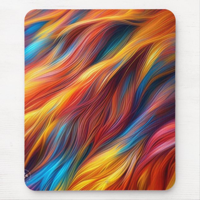 Colourful Fur Texture Background-68454 Mouse Pad (Front)