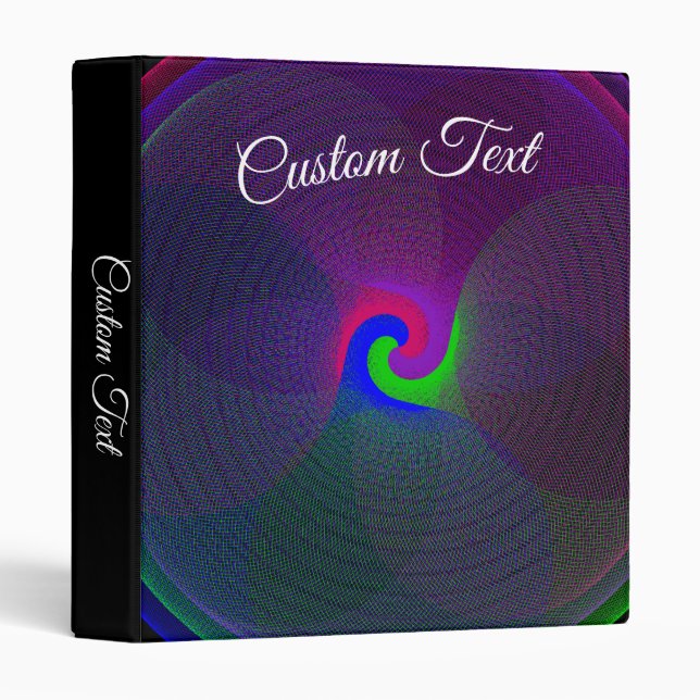 Colourful Fused Centre Geometric Binder (Front/Spine)