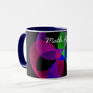 Colourful Fusion Geometric Math Art Coffee Mug