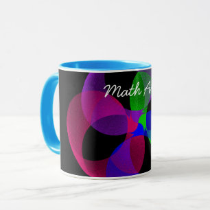 Colourful Fusion Geometric Math Art Coffee Mug