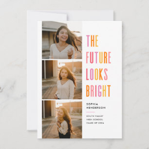 Colourful Future Looks Bright Grad Announcement