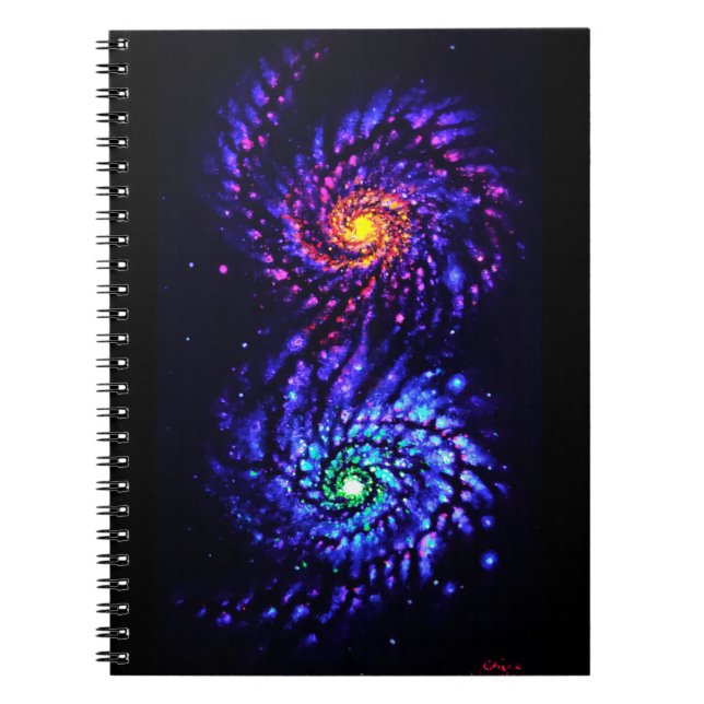 Colourful galaxies   notebook (Front)