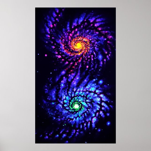 Colourful galaxies poster (Front)