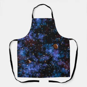 Colourful galaxies, stars and planets apron