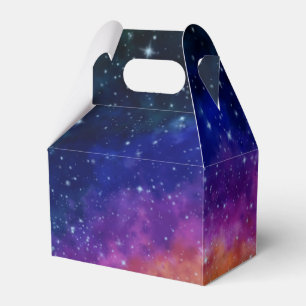 Colourful Galaxy Birthday Party Favor Box