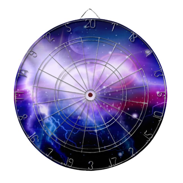 Colourful galaxy dartboard (Front)