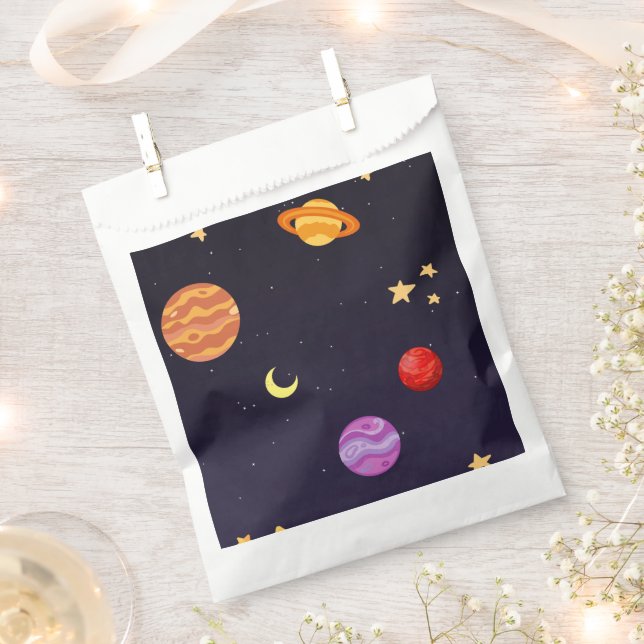 Colourful Galaxy Party Favour Bag (Clipped)