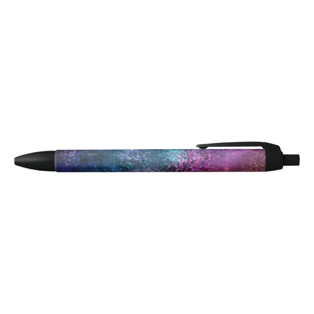 Colourful Galaxy Pattern Black Ink Pen (Top)