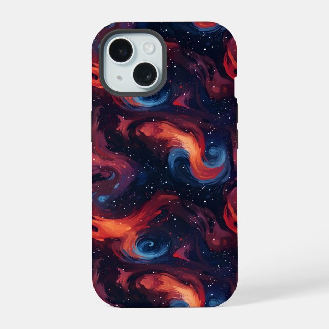 Colourful Galaxy Pattern iPhone 15 Case (Back)