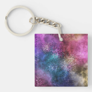 Colourful Galaxy Pattern Keychain
