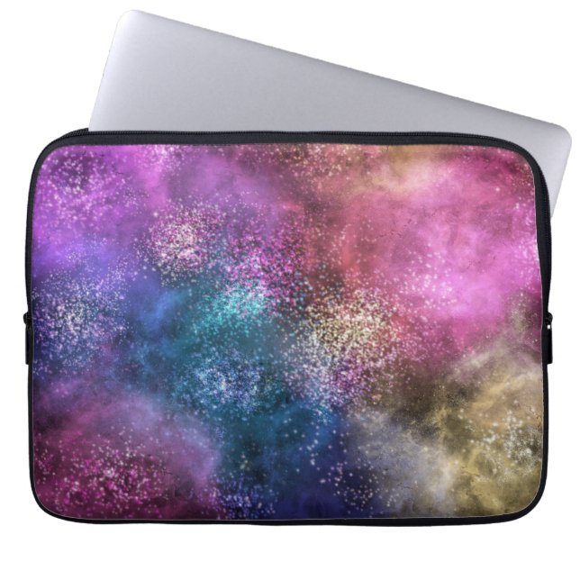 Colourful Galaxy Pattern Laptop Sleeve (Front)