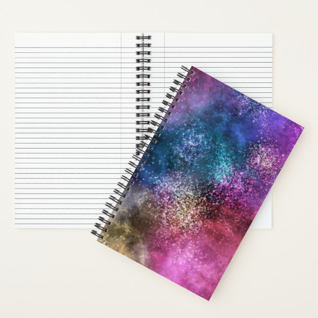Colourful Galaxy Pattern Notebook (Inside)