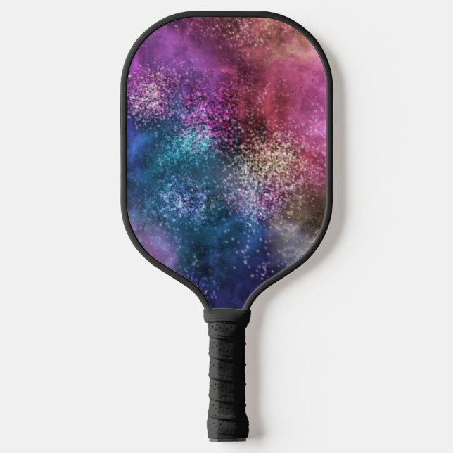 Colourful Galaxy Pattern Pickleball Paddle (Front)