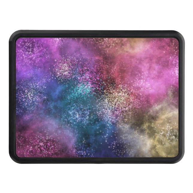 Colourful Galaxy Pattern Trailer Hitch Cover (Front)
