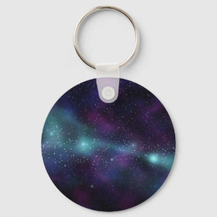 Colourful galaxy space keychain