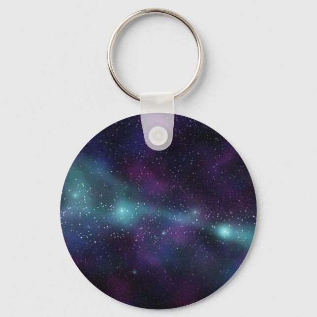Colourful galaxy space keychain (Front)