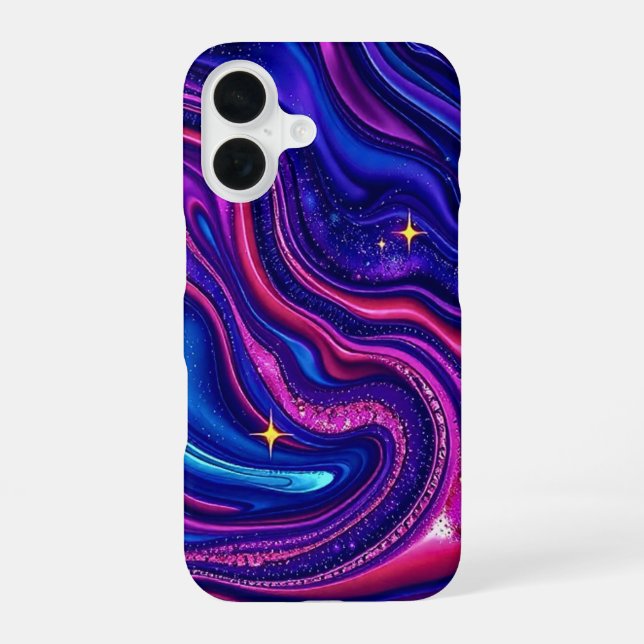 Colourful  galaxy swirl iphone   16 phone case  (Back)