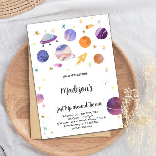 Colourful Galaxy Theme for Kids Invitation