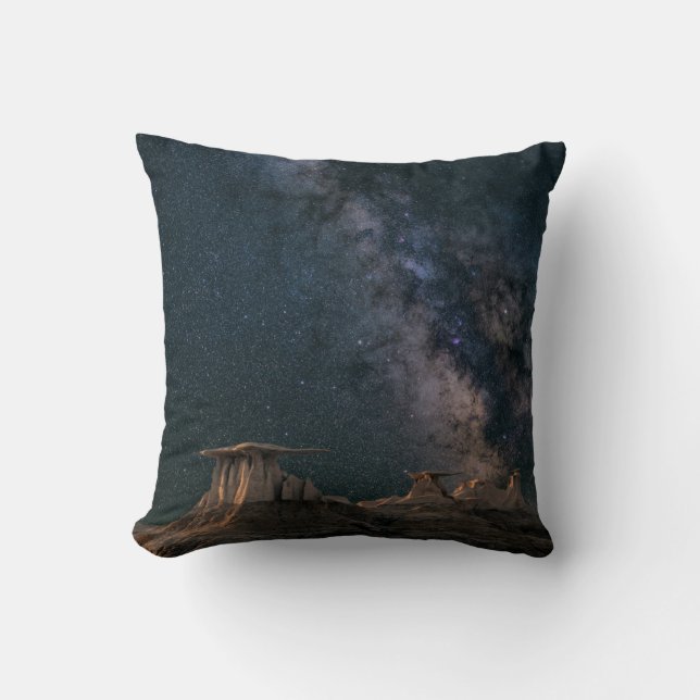 Colourful Galaxy Throw Pillow (Front)