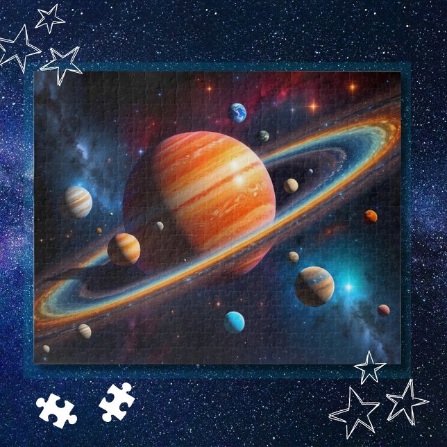colourful galaxy with stars and nebulas jigsaw puzzle (Creator Uploaded)
