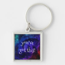 Colourful Galaxy "You've Got This!" Keychain