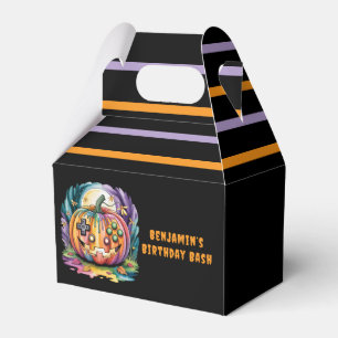 Colourful Gamer Pumpkin Halloween Bash  Favor Box