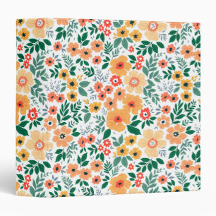 Colourful Garden Bouquet Pattern Binder